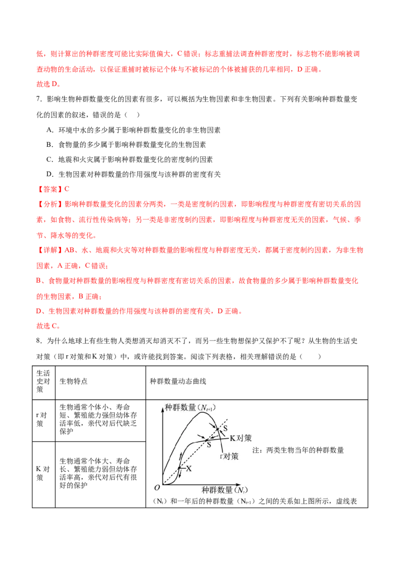 第九单元生物与环境（测试）（解析版）_新高考复习资料_2024年新高考复习资料_一轮复习资料_完2024年高考生物一轮复习讲练测(课件+讲义+练习)（新高考）_单元测试