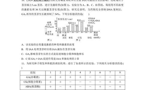 第八单元　课时练45　其他植物激素_2025年新高考资料_一轮复习_2025大一轮复习讲义+课件（完结）_2025大一轮复习讲义生物学生用书Word版文档整书_2025一轮复习73练
