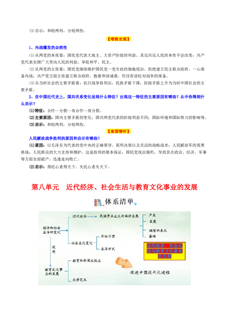 03八上历史知识清单-口袋书2024年中考历史一轮复习知识清单_8历史中考复习_2024年中考复习资料_一轮复习资料_完❤背诵❤2024年中考历史一轮复习知识清单