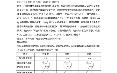 第七单元　专题突破9　聚焦变异热点题型_2025年新高考资料_一轮复习_2025大一轮复习讲义+课件（完结）_2025大一轮复习讲义生物教师用书Word版文档整书_配套Word版文档第七~十单元
