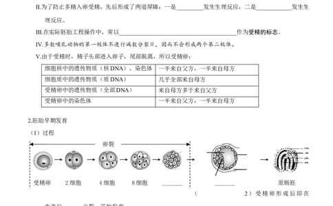 第53讲胚胎工程（知识清单）_新高考复习资料_2025年新高考资料_备战2025年高考生物一轮复习课件+知识清单_第53讲胚胎工程-备战2025年高考生物一轮复习课件+知识清单