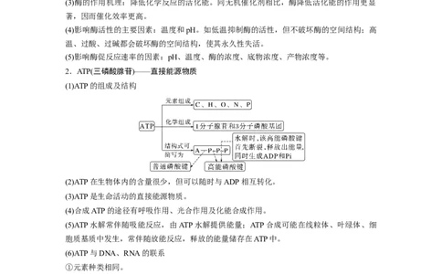 第二篇第一部分二、细胞代谢_通用版（老高考）复习资料_2023年复习资料_二轮复习_2023年高考生物二轮复习讲义+课件（全国版）_2023年高考生物二轮复习讲义（全国版）_学生版