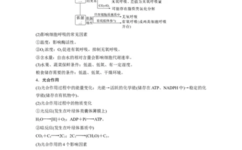 第二篇第一部分二、细胞代谢_通用版（老高考）复习资料_2023年复习资料_二轮复习_2023年高考生物二轮复习讲义+课件（全国版）_2023年高考生物二轮复习讲义（全国版）_学生版