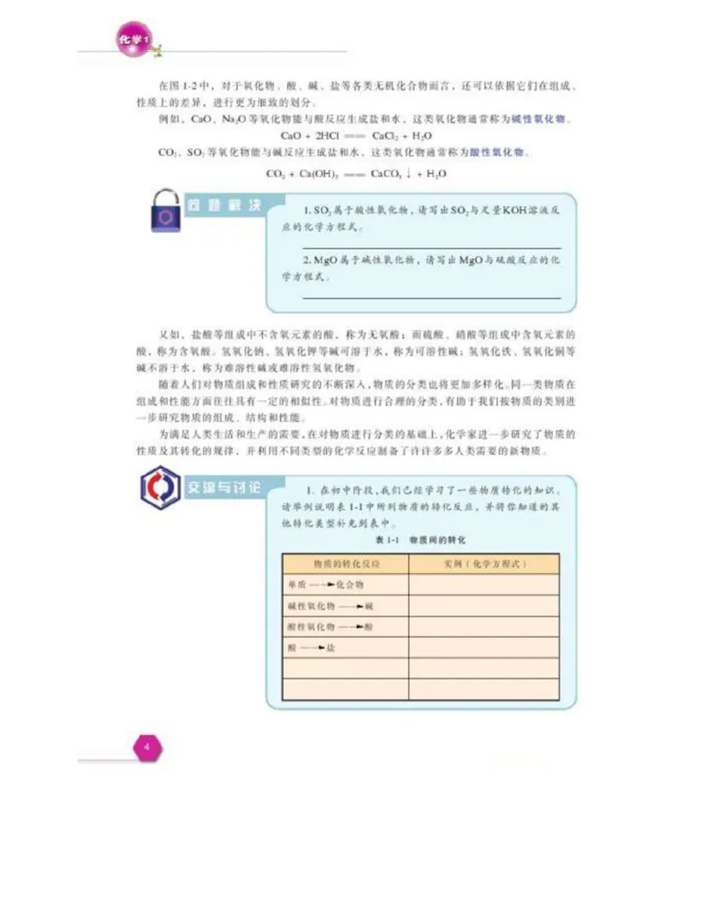 苏教版高中化学必修1电子课本_电子课本_最新版高中全科高清电子课本_5高中化学课本_苏教版_旧版
