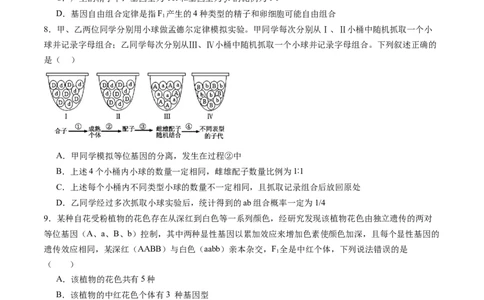 第五单元基因的传递规律（测试）（原卷版）_2025年新高考资料_一轮复习_2025年高考生物一轮复习讲练测（新教材新高考）