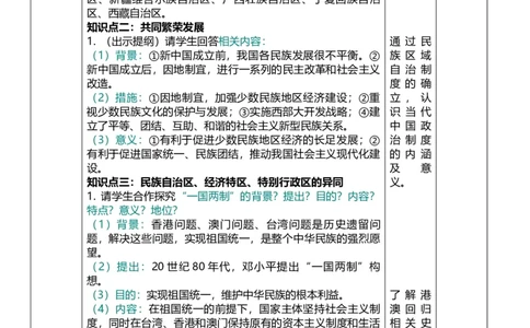 19民族团结与祖国统一（教案）_8历史中考复习_2026年中考复习（更新中）_2026中考历史一轮复习课件+教案+单元测试卷_教案