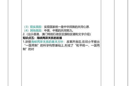 19民族团结与祖国统一（教案）_8历史中考复习_2026年中考复习（更新中）_2026中考历史一轮复习课件+教案+单元测试卷_教案
