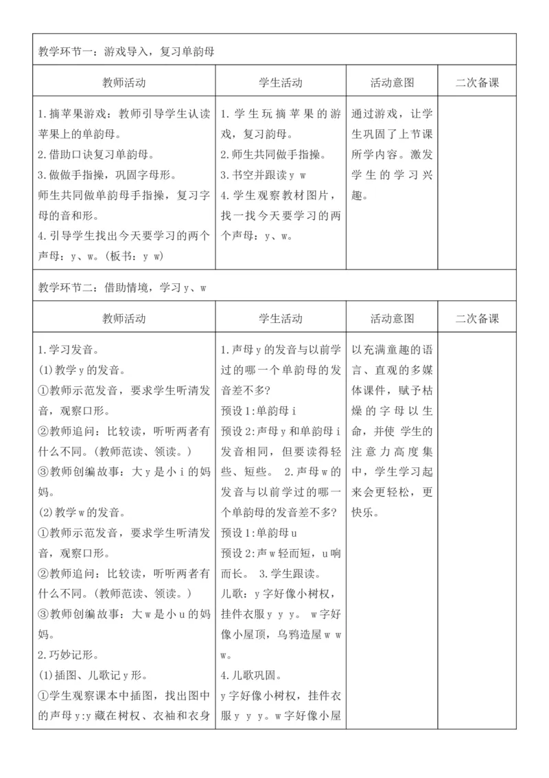 2025年秋期部编人教版1年级上册语文全册核心素养教案（教学反思有内容+二次备课版）_一年级上册