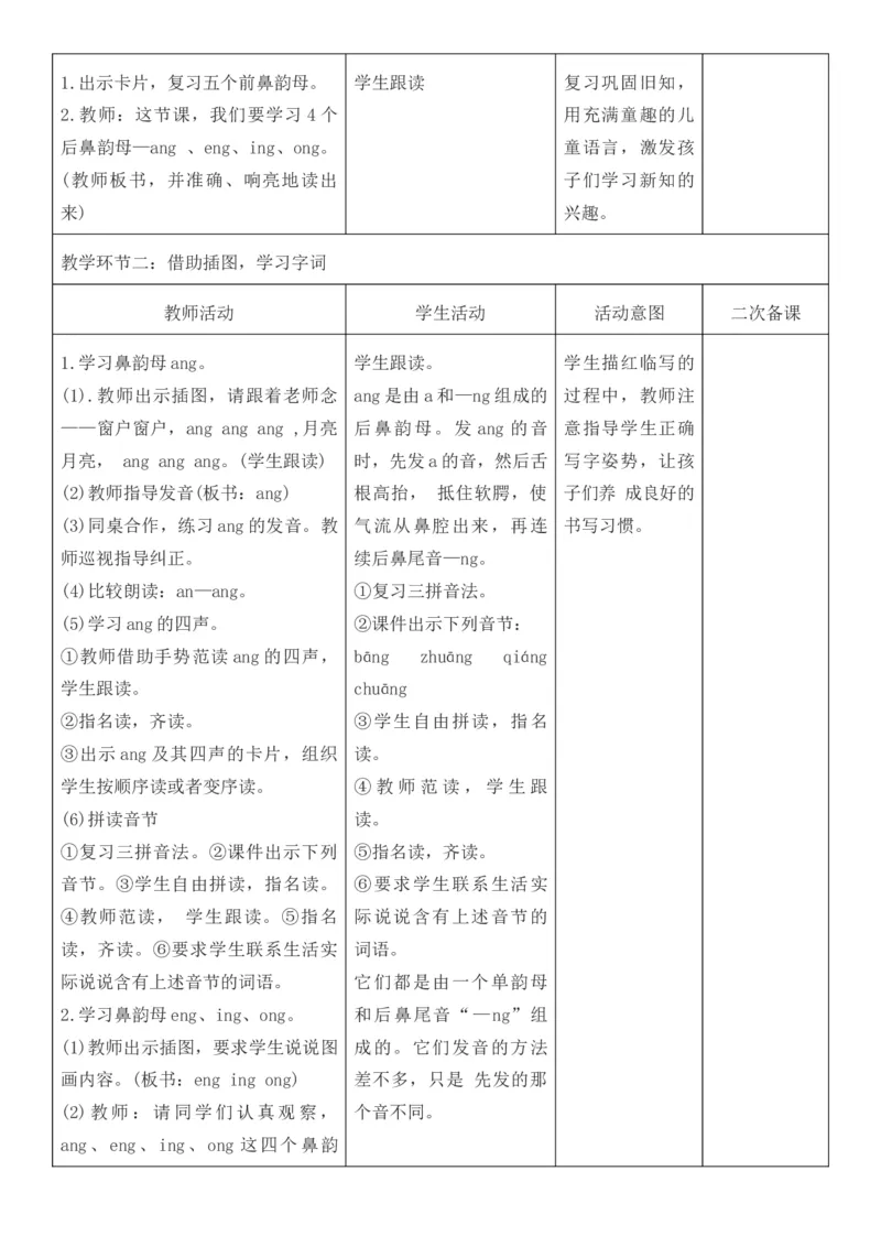 2025年秋期部编人教版1年级上册语文全册核心素养教案（教学反思有内容+二次备课版）_一年级上册