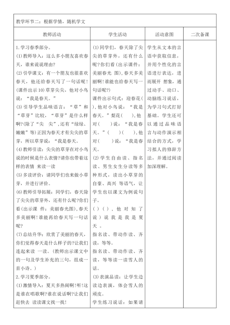 2025年秋期部编人教版1年级上册语文全册核心素养教案（教学反思有内容+二次备课版）_一年级上册