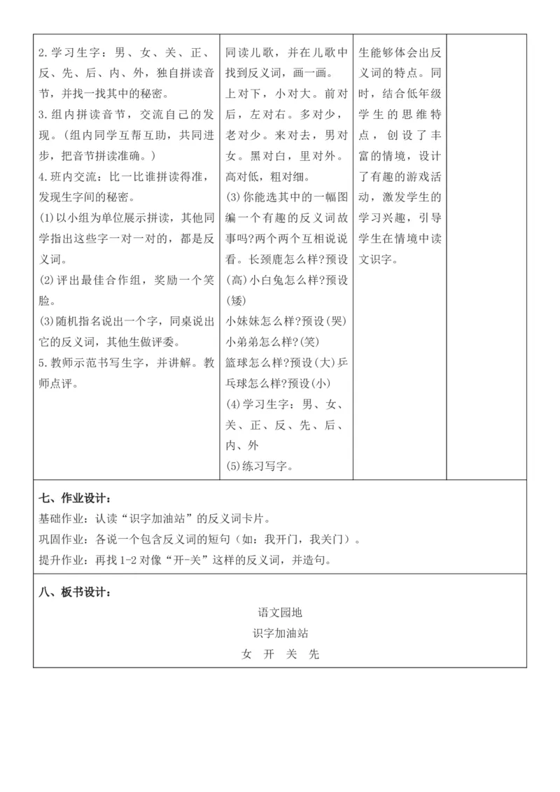 2025年秋期部编人教版1年级上册语文全册核心素养教案（教学反思有内容+二次备课版）_一年级上册