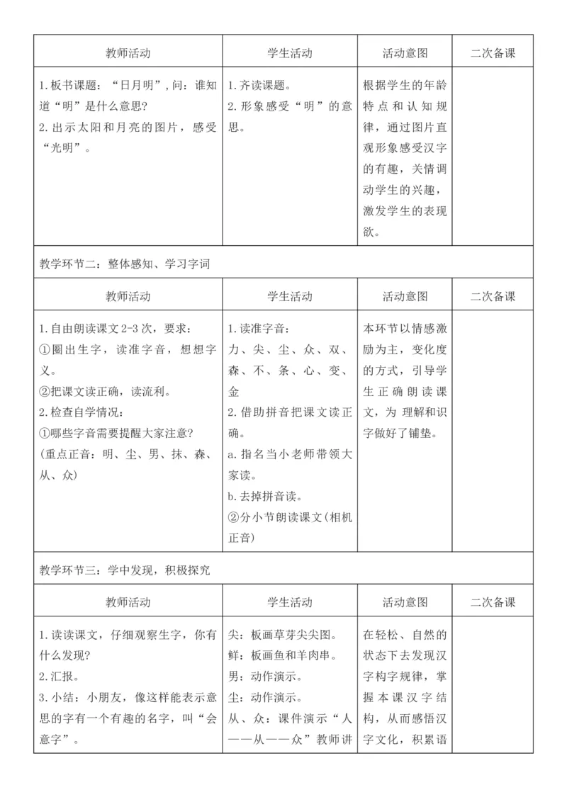 2025年秋期部编人教版1年级上册语文全册核心素养教案（教学反思有内容+二次备课版）_一年级上册