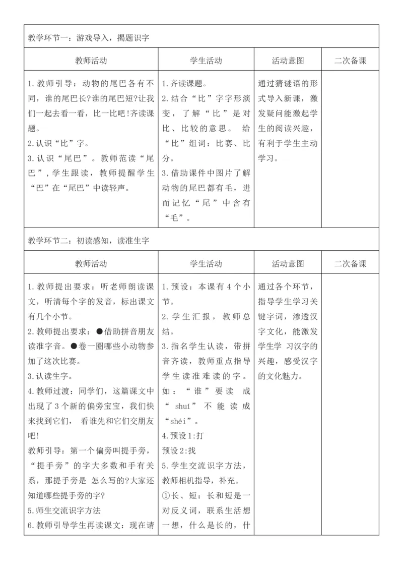 2025年秋期部编人教版1年级上册语文全册核心素养教案（教学反思有内容+二次备课版）_一年级上册