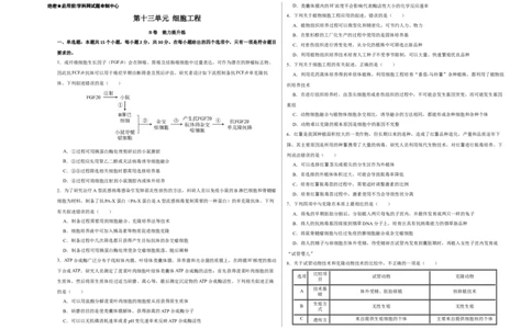 第十三单元细胞工程（B卷能力提升练）-2023年高考生物一轮复习单元滚动双测卷（新高考专用）（考试版）_新高考复习资料_2023年新高考复习资料_一轮复习