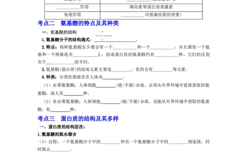 第6讲蛋白质是生命活动的主要承担者-精准备考备战2023年高考生物一轮复习精品讲义（生物学必修1）（原卷版）_通用版（老高考）复习资料_2023年复习资料_一轮复习