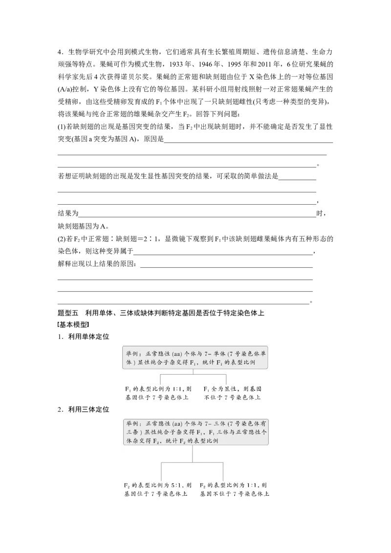 第七单元　专题突破9　聚焦变异热点题型_2025年新高考资料_一轮复习_2025大一轮复习讲义+课件（完结）_2025大一轮复习讲义生物学生用书Word版文档整书_2025大一轮复习讲义