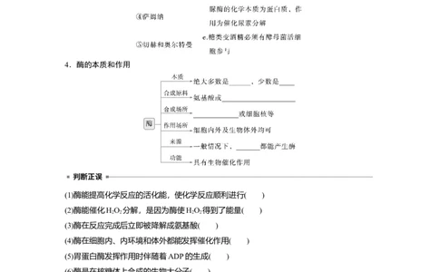 第三单元　第11课时　降低化学反应活化能的酶_2025年新高考资料_一轮复习_2025大一轮复习讲义+课件（完结）_2025大一轮复习讲义生物学生用书Word版文档整书_2025大一轮复习讲义