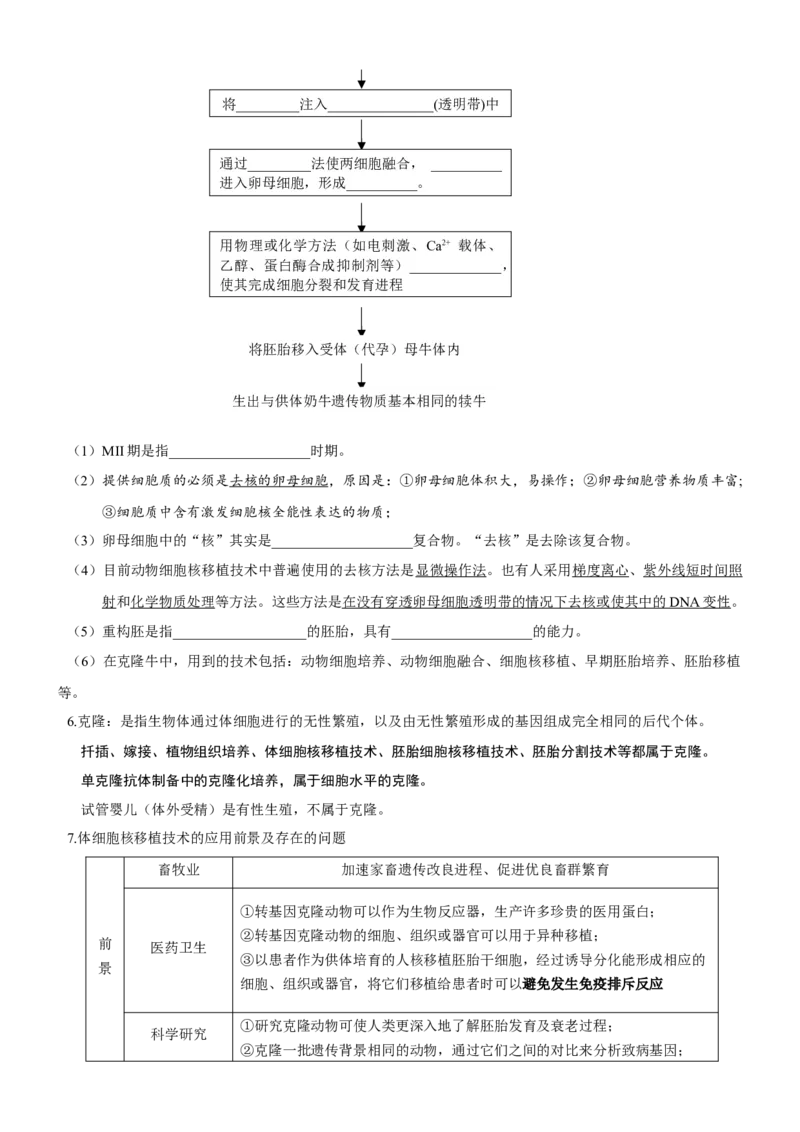 第52讲动物细胞工程（知识清单）_新高考复习资料_2025年新高考资料_备战2025年高考生物一轮复习课件+知识清单_第52讲动物细胞工程-备战2025年高考生物一轮复习课件+知识清单
