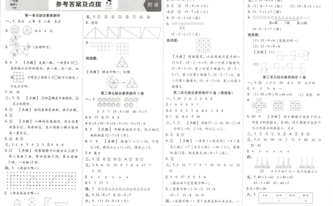 1下数学人教好卷冲刺期末答案_2026春季学期_2026《荣德基&bull;好卷冲刺期末》（1-6年级下）（数学）（人教版）_1年级下册数学《好卷》人教26春