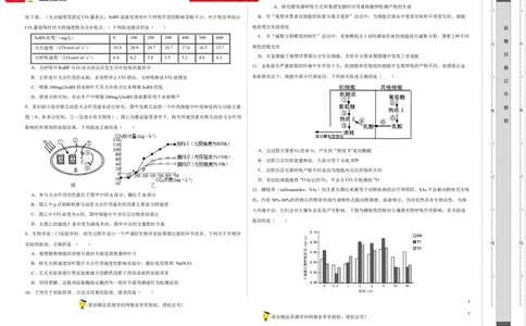 第二单元光合作用和细胞呼吸综合（B卷能力提升练）-2022年高考生物一轮复习单元滚动双测卷（考试版）_新高考复习资料_2023年新高考复习资料_一轮复习