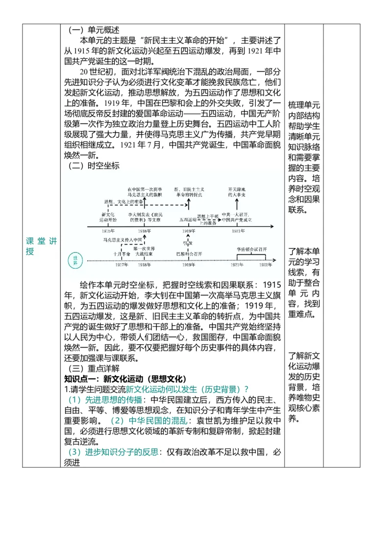 11新民主主义革命的开始（教案）_8历史中考复习_2026年中考复习（更新中）_2026中考历史一轮复习课件+教案+单元测试卷_教案