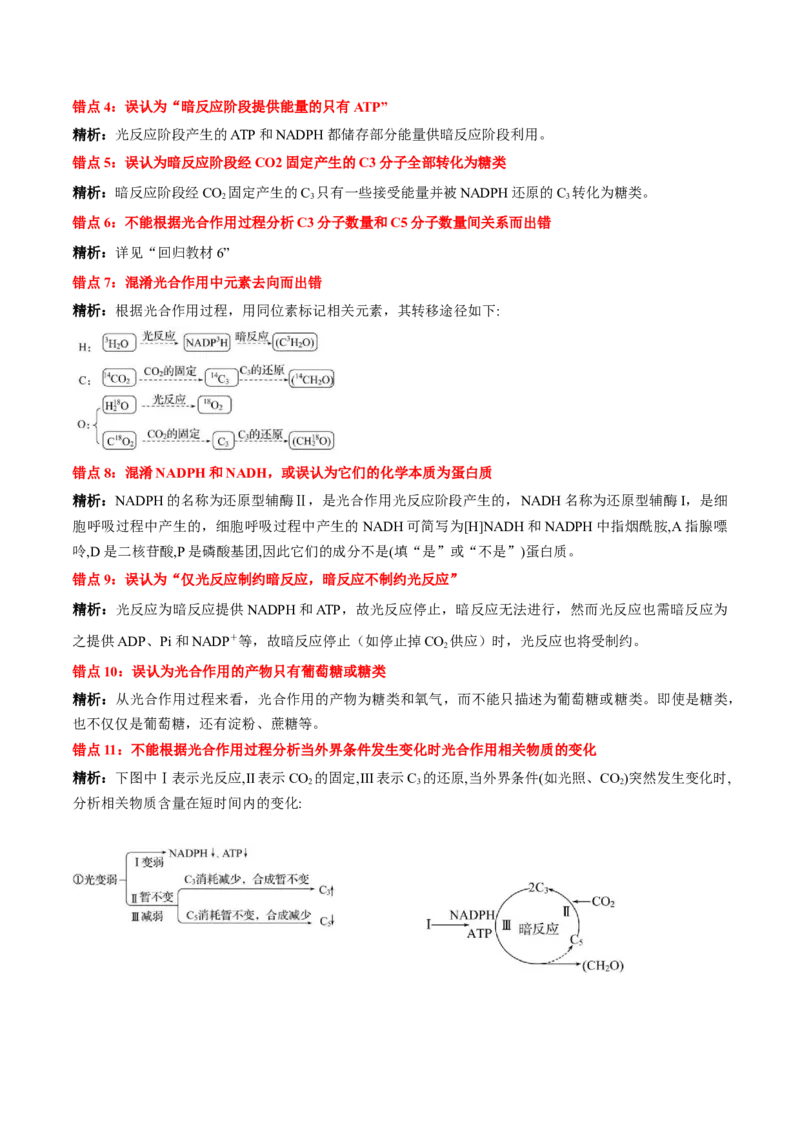 第5章细胞的能量供应和利用（背诵版）_2025年新高考资料_专项复习_晨读晚默备战2025年高考生物必背知识清单