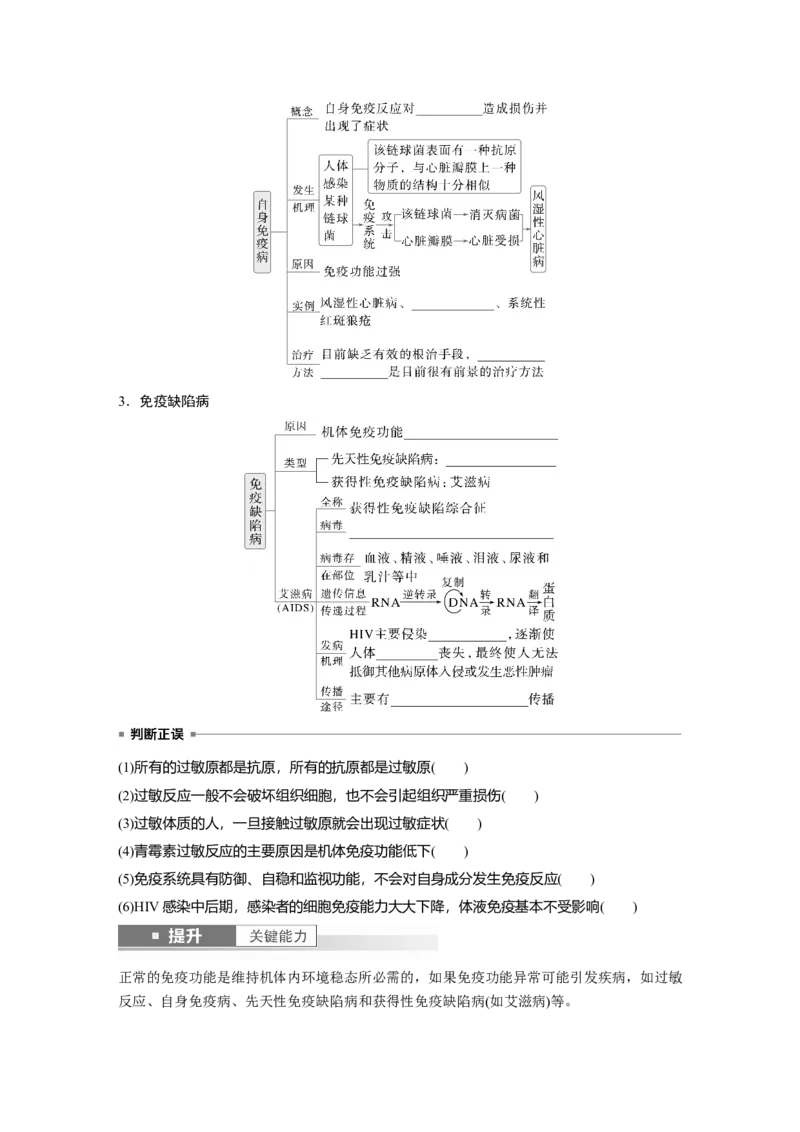 第八单元　第43课时　免疫失调及免疫学的应用_2025年新高考资料_一轮复习_2025大一轮复习讲义+课件（完结）_2025大一轮复习讲义生物学生用书Word版文档整书_2025大一轮复习讲义
