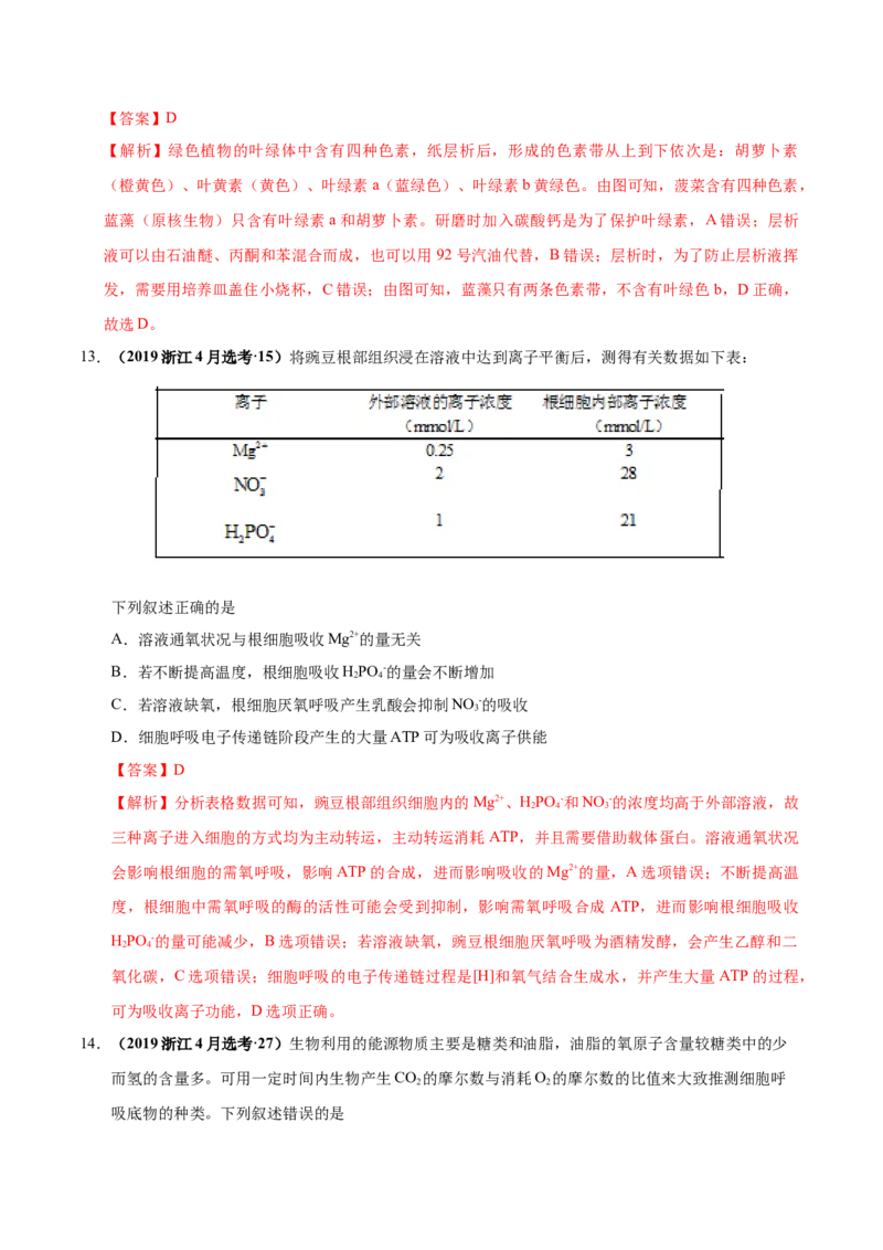 第三单元光合作用与细胞呼吸（作业）_新高考复习资料_2022年新高考复习资料_2022届一轮复习讲练结合7.13更新_系列一_第三单元光合作用与细胞呼吸
