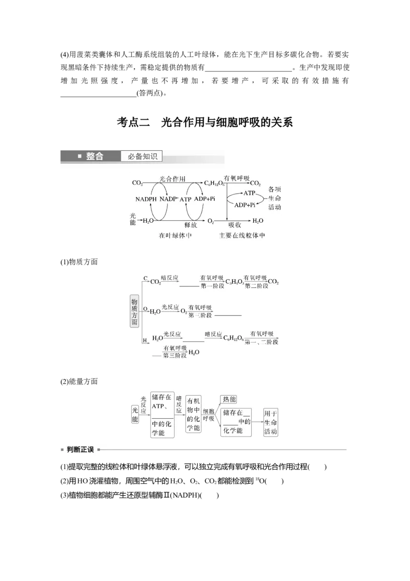 第三单元　第16课时　光合作用的原理_2025年新高考资料_一轮复习_2025大一轮复习讲义+课件（完结）_2025大一轮复习讲义生物学生用书Word版文档整书_2025大一轮复习讲义