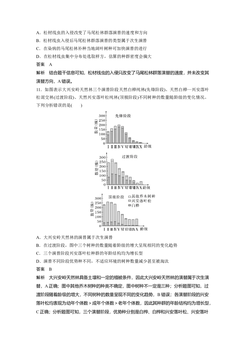 第九单元　第50课时　群落的主要类型及演替_2025年新高考资料_一轮复习_2025大一轮复习讲义+课件（完结）_2025大一轮复习讲义生物教师用书Word版文档整书