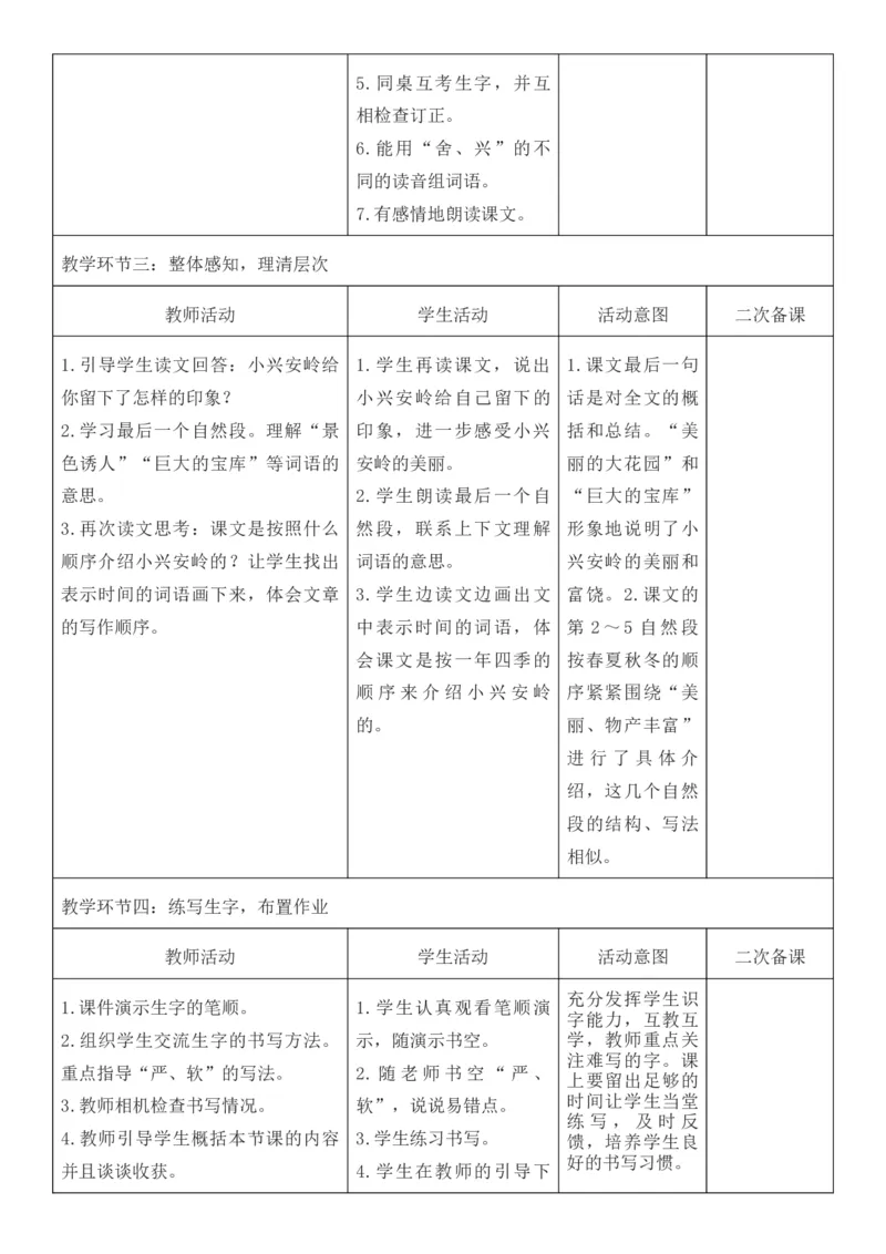 （新版）（新教材）部编人教版3年级上册语文第6单元核心素养教案（教学反思无内容+二次备课版）_三年级上册_单元教案