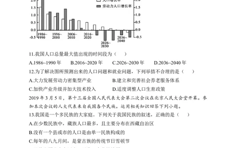 2023届中考地理高频考点综合练习：专题十从世界看中国（2）_7地理中考复习_2023年中考复习资料_一轮复习_2023届中考地理一轮高频考点综合练习（含解析）