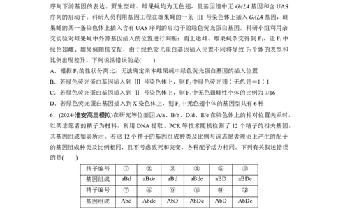 第五单元专题突破7探究不同对基因在常染色体上的位置_2025年新高考资料_一轮复习_2025大一轮复习讲义+课件（完结）_2025大一轮复习讲义生物学生用书Word版文档整书