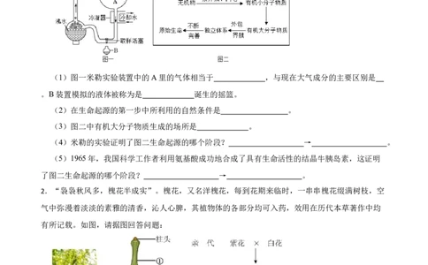 2024年中考生物读图理解专题复习：生命的延续与发展（含答案）_6生物中考复习_2024年中考复习资料_二轮复习_备考2024中考生物二轮复习读图理解精练