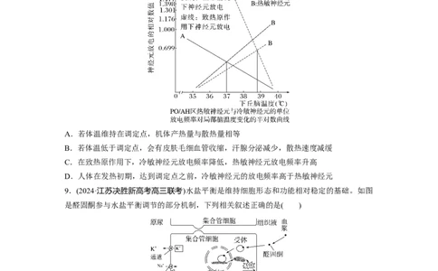 第八单元　课时练41　体液调节与神经调节的关系_2025年新高考资料_一轮复习_2025大一轮复习讲义+课件（完结）_2025大一轮复习讲义生物学生用书Word版文档整书_2025一轮复习73练