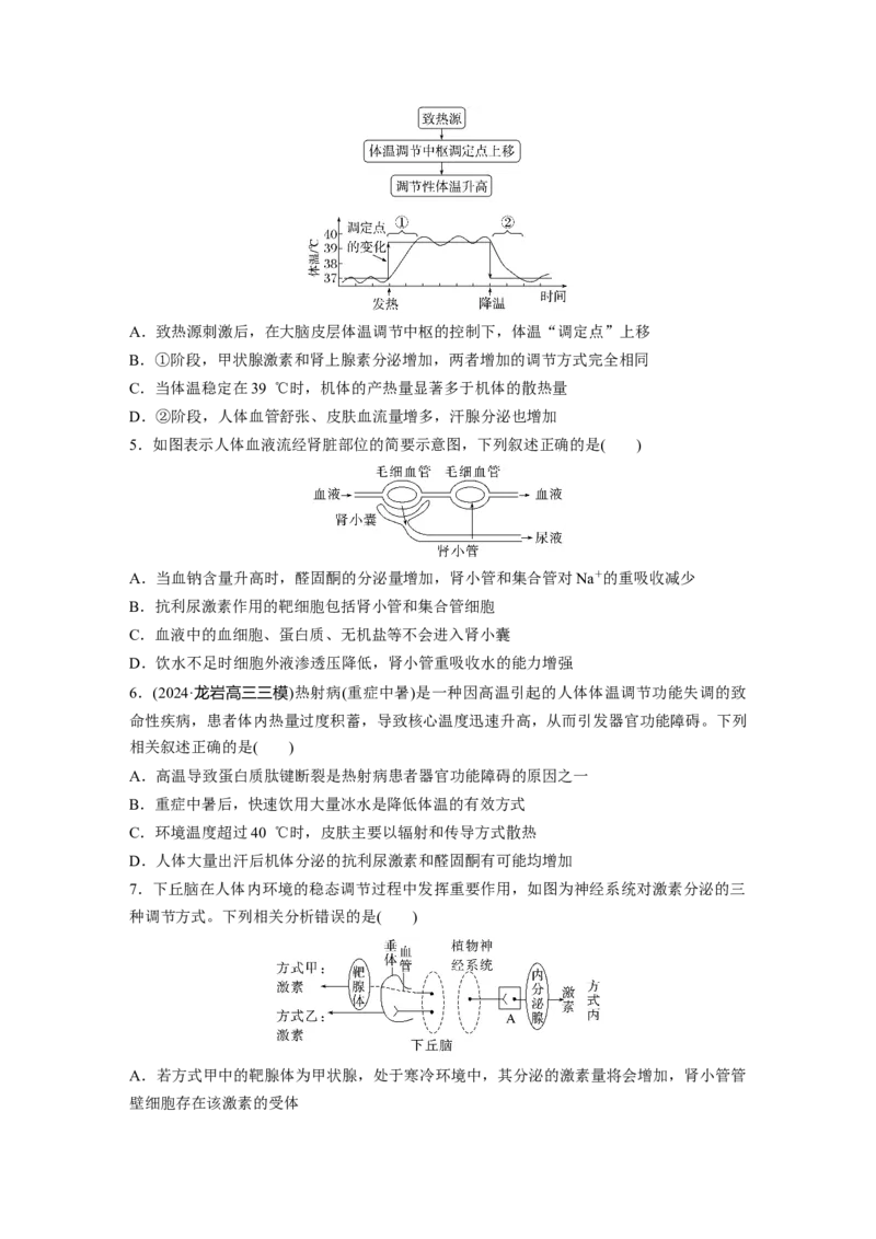 第八单元　课时练41　体液调节与神经调节的关系_2025年新高考资料_一轮复习_2025大一轮复习讲义+课件（完结）_2025大一轮复习讲义生物学生用书Word版文档整书_2025一轮复习73练