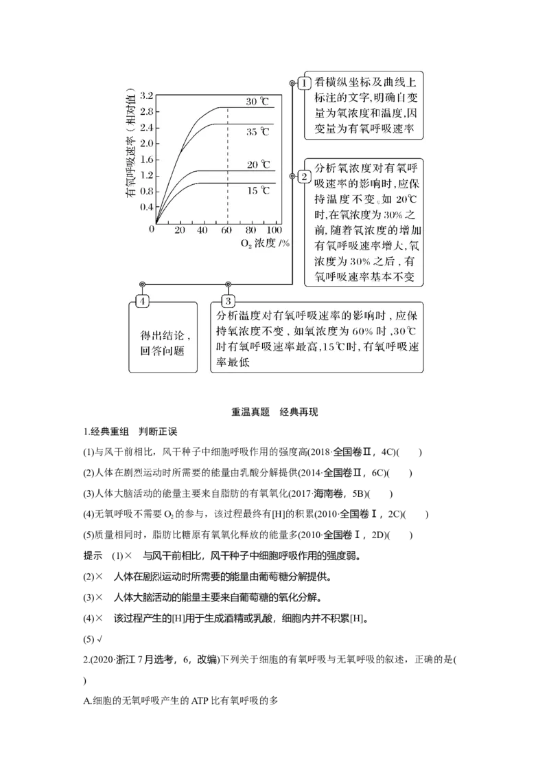 第8讲　细胞呼吸的原理和应用_新高考复习资料_2023年新高考复习资料_一轮复习_2023年新高考大一轮复习讲义_2023年高考生物一轮复习讲义（新人教新高考）_赠补充习题