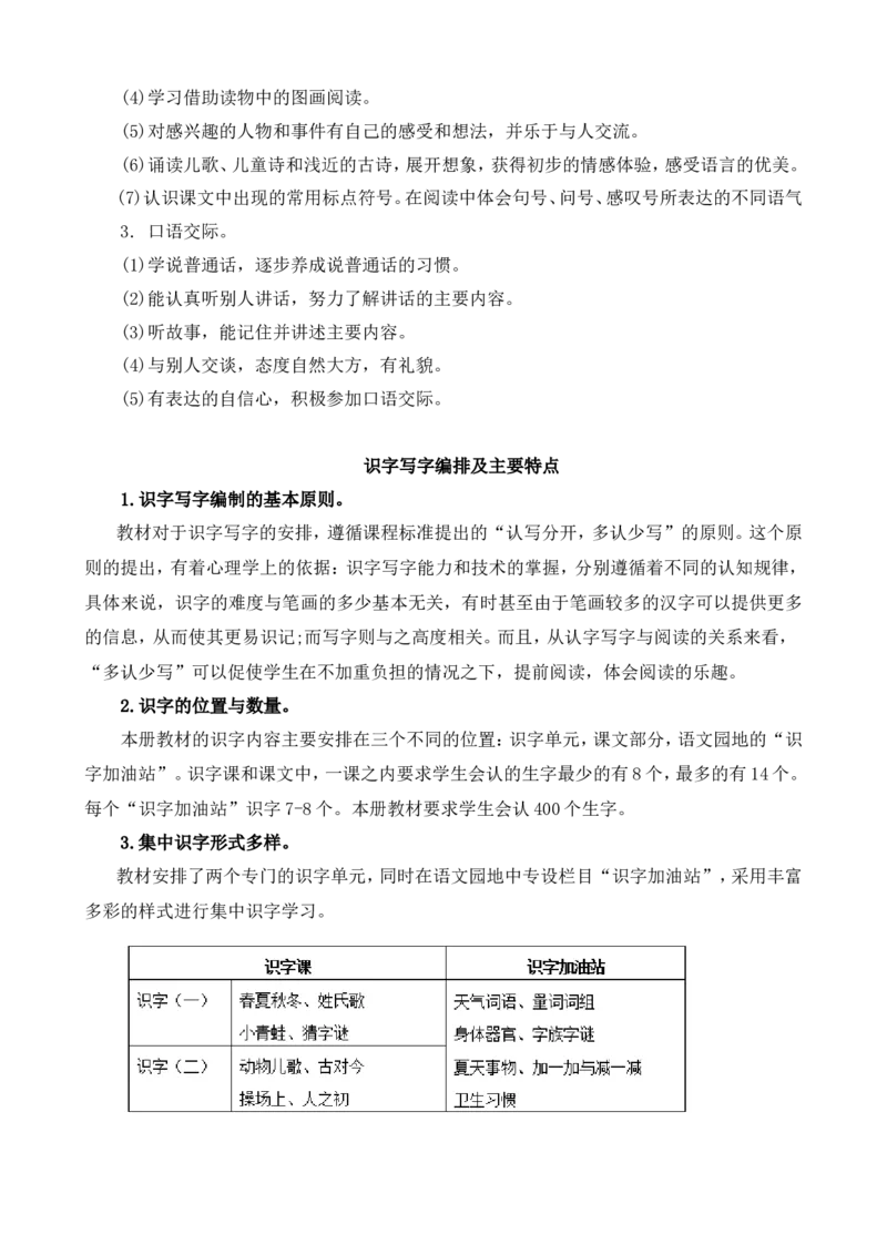 （赠送资料）部编版语文一年级下册教材分析与解读_部编人教版1年级下册语文_（赠送）旧版-1年级下册语文核心素养教案