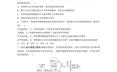 第七单元　课时练34　染色体变异_2025年新高考资料_一轮复习_2025大一轮复习讲义+课件（完结）_2025大一轮复习讲义生物学生用书Word版文档整书_2025一轮复习73练