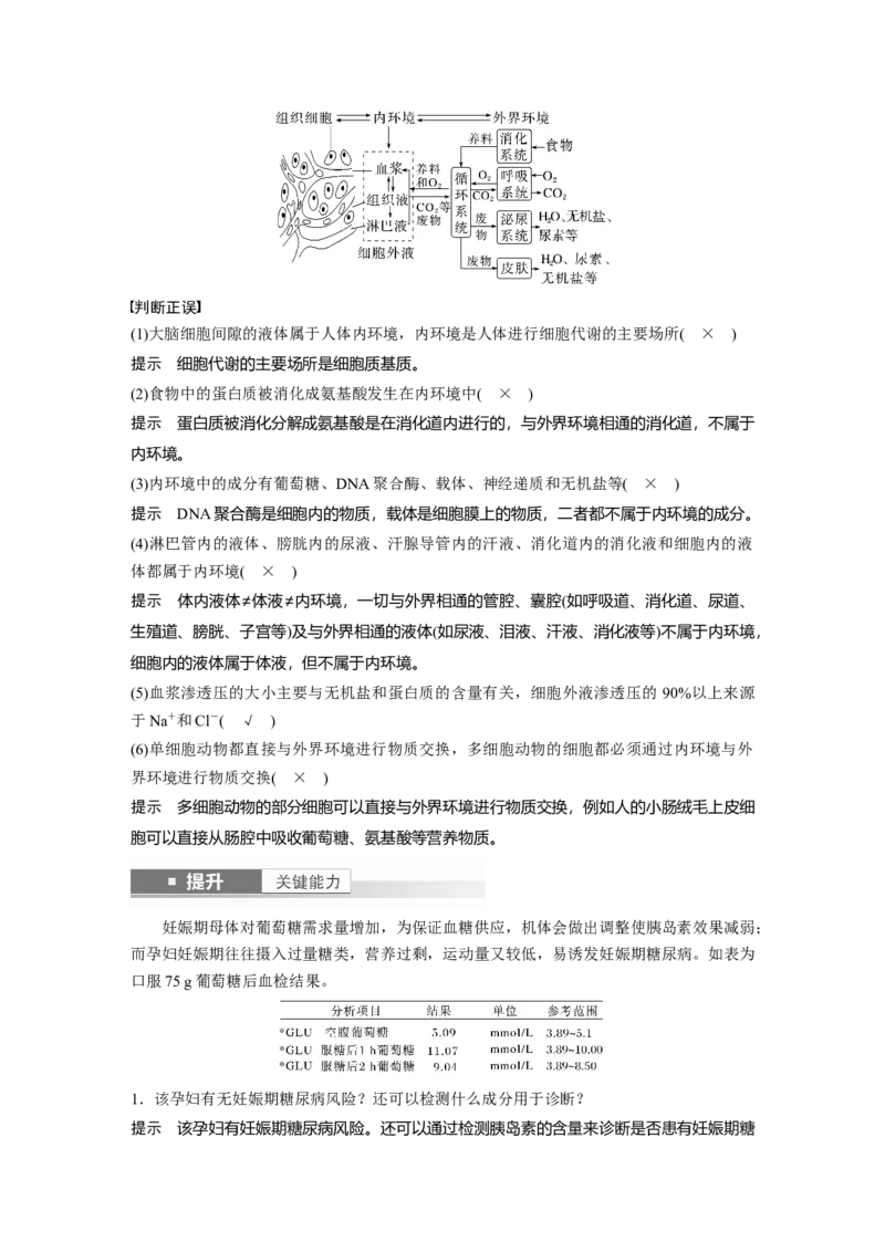第八单元　第36课时　人体的内环境与稳态_2025年新高考资料_一轮复习_2025大一轮复习讲义+课件（完结）_2025大一轮复习讲义生物教师用书Word版文档整书_配套Word版文档第七~十单元