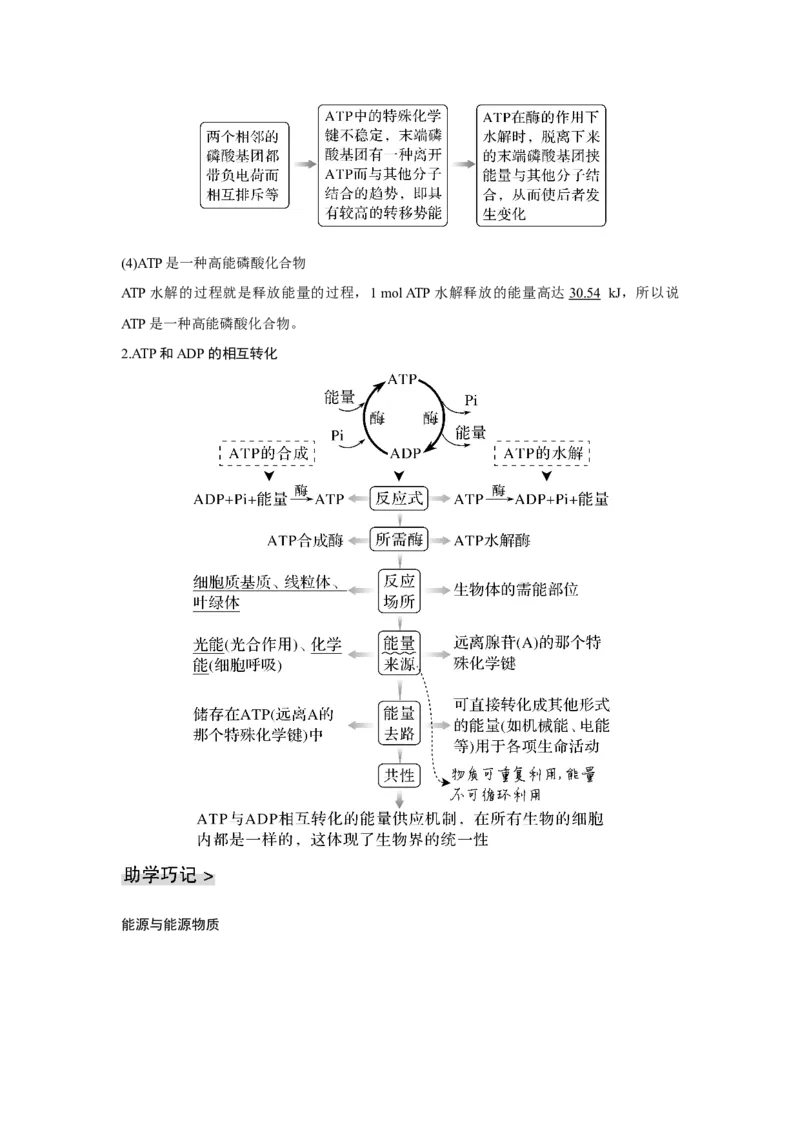 第7讲　ATP和酶_新高考复习资料_2023年新高考复习资料_一轮复习_2023年新高考大一轮复习讲义_2023年高考生物一轮复习讲义（新人教新高考）_赠补充习题_Word版题库第二~六单元