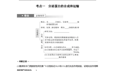 第二单元　第8课时　细胞器之间的协调配合_2025年新高考资料_一轮复习_2025大一轮复习讲义+课件（完结）_2025大一轮复习讲义生物学生用书Word版文档整书_2025大一轮复习讲义