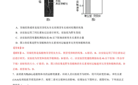 第九单元植物的激素调节（B卷能力提升练）-2023年高考生物一轮复习单元滚动双测卷（新高考专用）（解析版）_新高考复习资料_2023年新高考复习资料_一轮复习