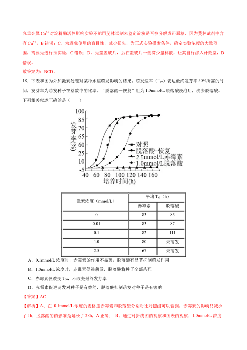 第九单元植物的激素调节（B卷能力提升练）-2023年高考生物一轮复习单元滚动双测卷（新高考专用）（解析版）_新高考复习资料_2023年新高考复习资料_一轮复习