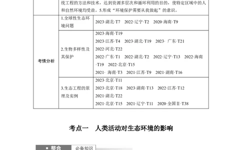 第九单元　第55课时　人与环境_2025年新高考资料_一轮复习_2025大一轮复习讲义+课件（完结）_2025大一轮复习讲义生物学生用书Word版文档整书_2025大一轮复习讲义