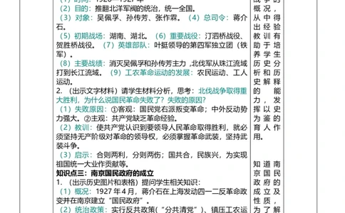 12从国共合作到国共对立（教案）_8历史中考复习_2026年中考复习（更新中）_2026中考历史一轮复习课件+教案+单元测试卷_教案