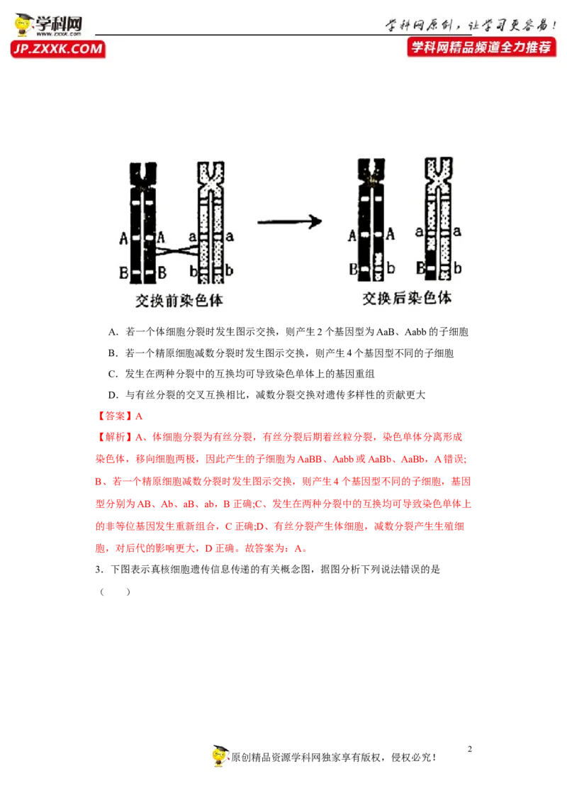 第三单元细胞的分化、衰老、凋亡及癌变（B卷能力提升练）-2022年高考生物一轮复习单元滚动双测卷（解析版）_新高考复习资料_2023年新高考复习资料_一轮复习