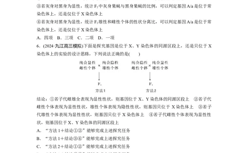 第五单元专题突破8基因在性染色体上的位置判断_2025年新高考资料_一轮复习_2025大一轮复习讲义+课件（完结）_2025大一轮复习讲义生物学生用书Word版文档整书_2025一轮复习73练