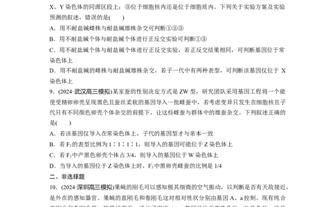 第五单元专题突破8基因在性染色体上的位置判断_2025年新高考资料_一轮复习_2025大一轮复习讲义+课件（完结）_2025大一轮复习讲义生物学生用书Word版文档整书_2025一轮复习73练
