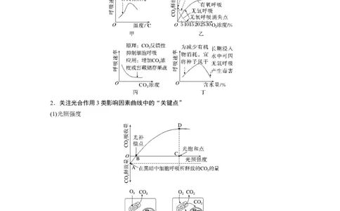 第一篇专题二考点四　光合作用和细胞呼吸的影响因素及相关计算_通用版（老高考）复习资料_2023年复习资料_二轮复习_2023年高考生物二轮复习讲义+课件（全国版）_学生版